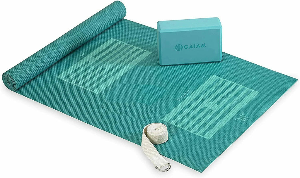 YOGA STARTER KIT SET, TEAL